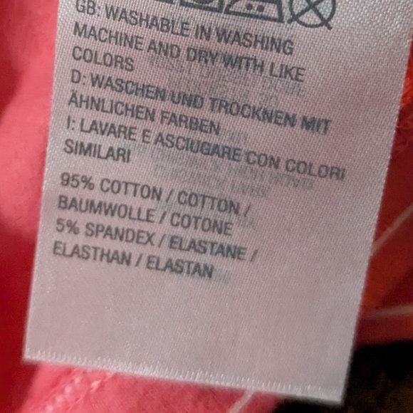 Denim & Co 1X Jersey Knit Nautical Motif Warm Coral NWOT - Picture 4 of 5